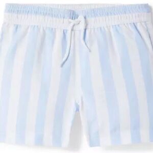 Striped Blue and White Swim Trunk Boys Size 6 Janie and Jack NWT